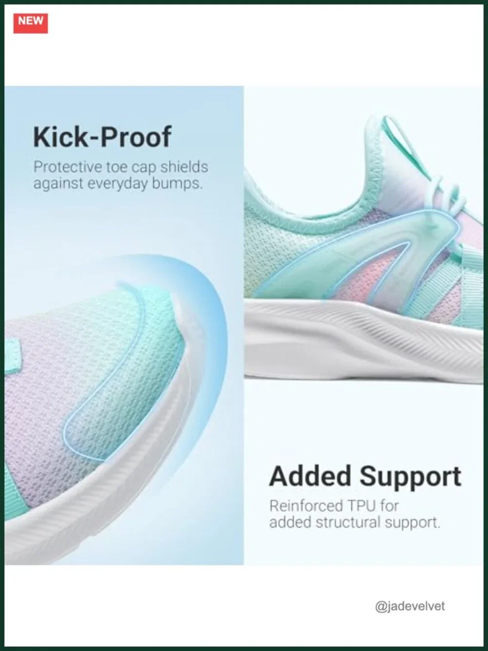 Kids Slip On Sneakers - Lightweight Breathable Tennis Shoes